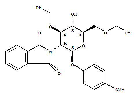 4-甲氧苯基-3,6-二-O-苄基-2-脱氧-2-苯二甲酰亚氨基-β-D-吡喃葡萄糖苷