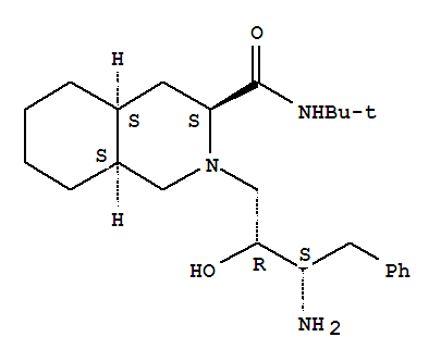 3S-2(2S*,3R),3a,4ab,8ab-2-(3-氨基-2-羟基-4-苯丁基)-N-(1,1-二甲基乙基)十氢喹啉-3-甲酰胺