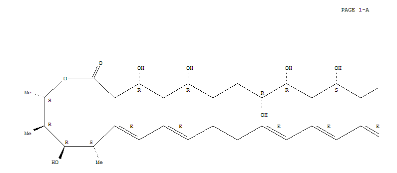 33-[(3-氨基-3,6-二脱氧吡喃己糖苷)氧基]-1,3,5,6,9,11,17,37-八羟基-15,16,18-三甲基-13-氧代-14,39-二氧杂双环[33.3.1]三十九碳-19,21,25,27,29,31-己烯-36-羧酸