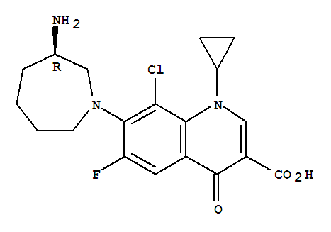 (R)-7-(3-氨基六氢-1H-氮杂卓-1-基)-8-氯-1-环丙基-6-氟-1,4-二氢-4-氧代-3-喹啉甲酸