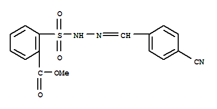 甲基 2-{[(2E)-2-(4-氰基苯亚甲基)肼基]磺酰}苯酸酯