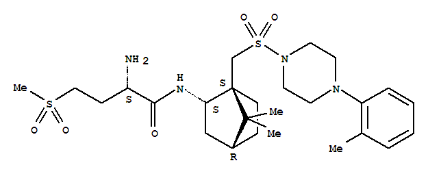 (2S)-2-氨基-N-[(1S,4R)-7,7-二甲基-1-[[4-(2-甲基苯基)哌嗪-1-基]磺酰基甲基]-6-双环[2.2.1]庚烷基]-4-甲基磺酰基丁酰胺