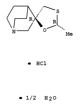 盐酸西维美林; (+/-)-顺式-2-甲基螺[1,3-氧硫杂环戊烷-5,3'-奎宁环]盐酸半水合物