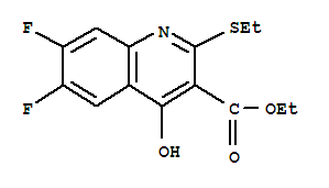 2-乙硫基-6,7-二氟-4-羟基喹啉-3-羧酸乙酯