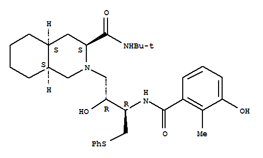 (3S,4aS,8aS)-N-(叔丁基)-2-((2R,3R)-2-羟基-3-(3-羟基-2-甲基苯甲酰胺基)-4-(苯硫基)丁基)十氢异喹啉-3-羧酰胺