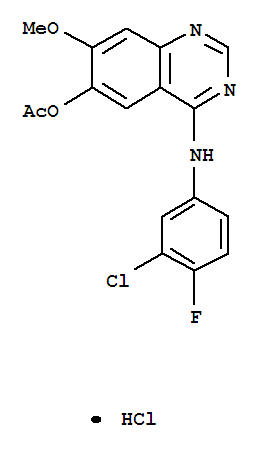 6-乙酰氧基-4-（3''''3-氯-4''''-氟苯胺）-7-甲氧基喹唑啉盐酸盐