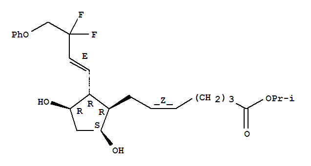 他氟前列素; (5Z)-7-[(1R,2R,3R,5S)-2-[(1E)-3,3-二氟-4-苯氧基-1-丁烯-1-基]-3,5-二羟基环戊基]-5-庚烯酸异丙酯