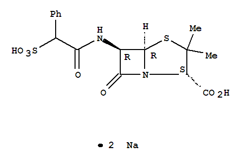 (2S,5R,6R)-3,3-二甲基-7-氧代-6-(2-苯基-2-磺酰胺基乙酰氨基)-4-硫杂-1-氮杂双环[3.2.0]庚烷-2-羧酸钠