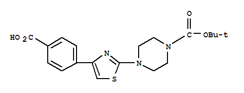 4-[2-(4-叔丁氧羰基哌嗪)噻唑]苯甲酸