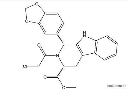 1,2,3,4-四氢-2-氯乙酰基- 1-(3,4-亚甲基二氧基苯基)-9h-吡啶并 [3,4-b]吲哚-3-羧酸-(6R,12ar)-甲酯
