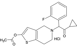 2-[2-(乙酰氧基)-6,7-二氢噻吩并[3,2-C]吡啶-5(4H)-基]-1-环丙基-2-(2-氟苯基)乙酮盐酸盐（普拉格雷盐酸盐）